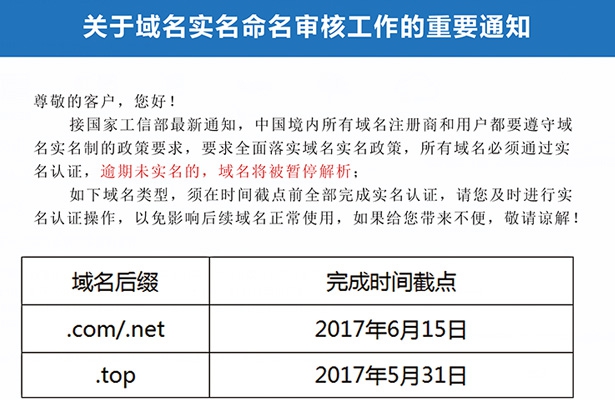 看到请点击-域名实名认证审核重要通知